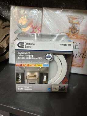 CE 4 in. Slim LED Color Changing Directional Recessed Kit 540 Lumens